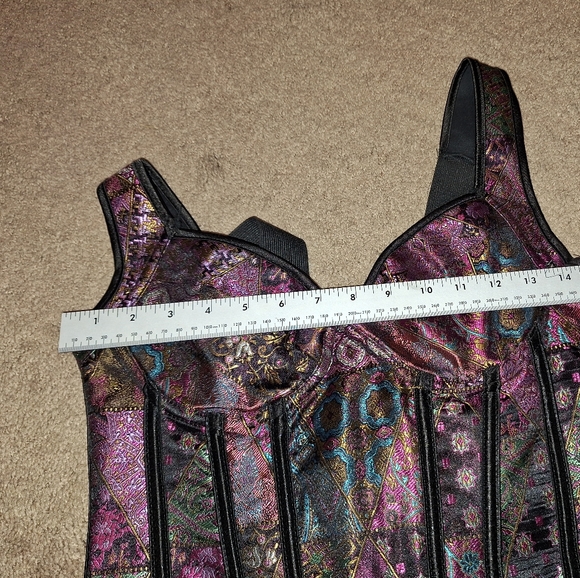 NWOT/Women's multicolor lace up shapewear tank corset/ - Picture 3 of 14